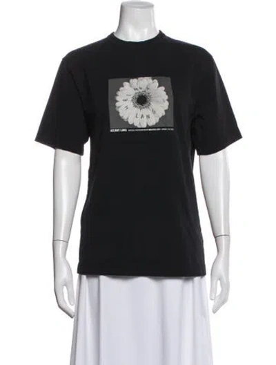 Pre-owned Helmut Lang Graphic Print Crew Neck T-shirt In Blue