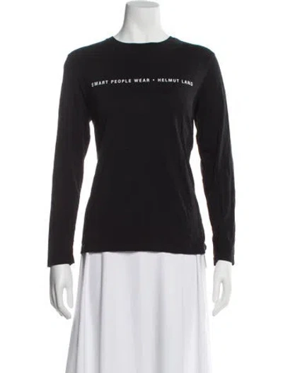 Pre-owned Helmut Lang Graphic Print Crew Neck T-shirt In Gray