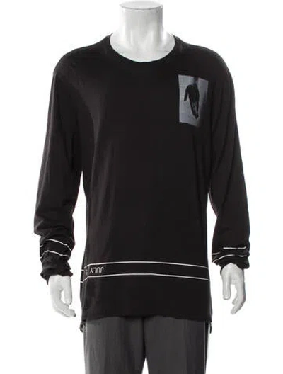 Pre-owned Helmut Lang Graphic Print Crew Neck T-shirt In Gray