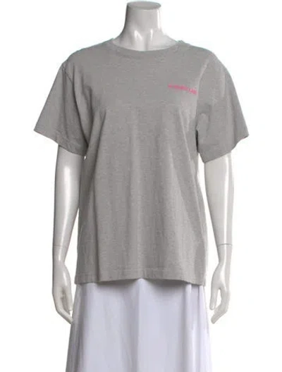 Pre-owned Helmut Lang Graphic Print Crew Neck T-shirt In Gray
