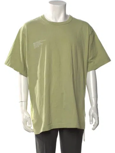 Pre-owned Helmut Lang Graphic Print Crew Neck T-shirt In Green