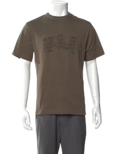 Pre-owned Helmut Lang Graphic Print Crew Neck T-shirt In Green