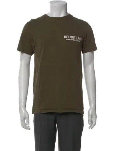 Pre-owned Helmut Lang Graphic Print Crew Neck T-shirt In Green
