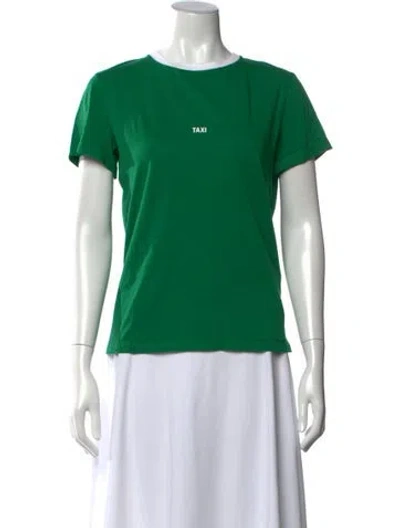 Pre-owned Helmut Lang Graphic Print Crew Neck T-shirt In Green