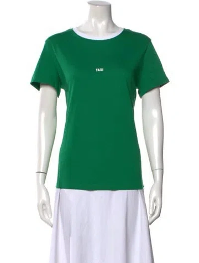 Pre-owned Helmut Lang Graphic Print Crew Neck T-shirt In Green