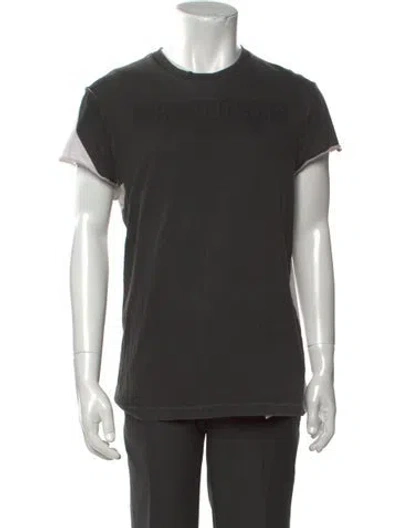 Pre-owned Helmut Lang Graphic Print Crew Neck T-shirt In Grey