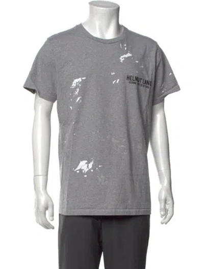 Pre-owned Helmut Lang Graphic Print Crew Neck T-shirt In Grey