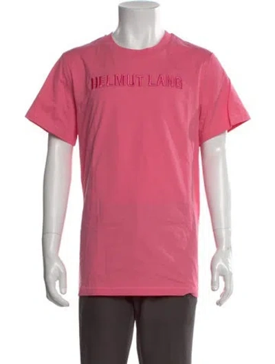 Pre-owned Helmut Lang Graphic Print Crew Neck T-shirt W/ Tags In Pink