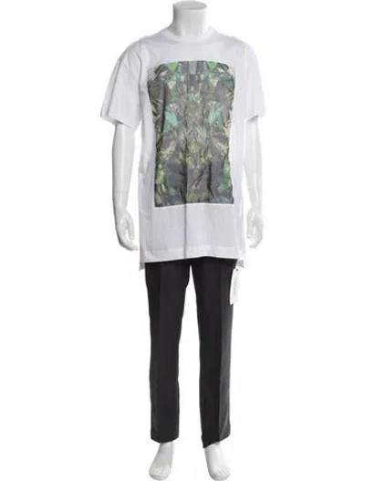 Pre-owned Helmut Lang Graphic Print Crew Neck T-shirt In White