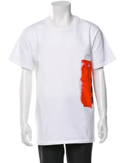 Pre-owned Helmut Lang Graphic Print Crew Neck T-shirt In White