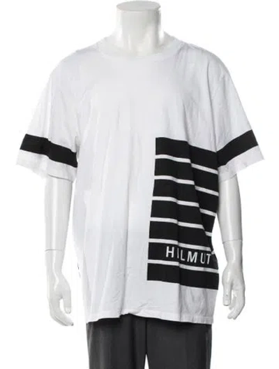 Pre-owned Helmut Lang Graphic Print Crew Neck T-shirt In White