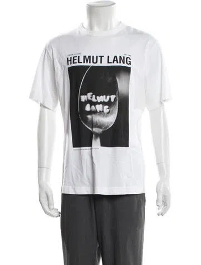 Pre-owned Helmut Lang Graphic Print Crew Neck T-shirt In White