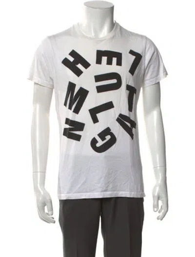 Pre-owned Helmut Lang Graphic Print Crew Neck T-shirt In White