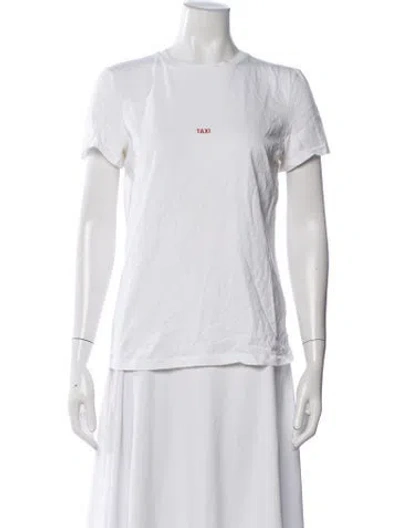 Pre-owned Helmut Lang Graphic Print Crew Neck T-shirt In White