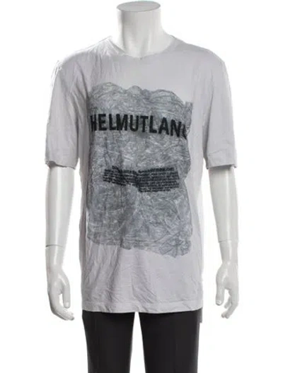 Pre-owned Helmut Lang Graphic Print Crew Neck T-shirt In White