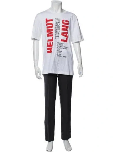 Pre-owned Helmut Lang Graphic Print Crew Neck T-shirt In White