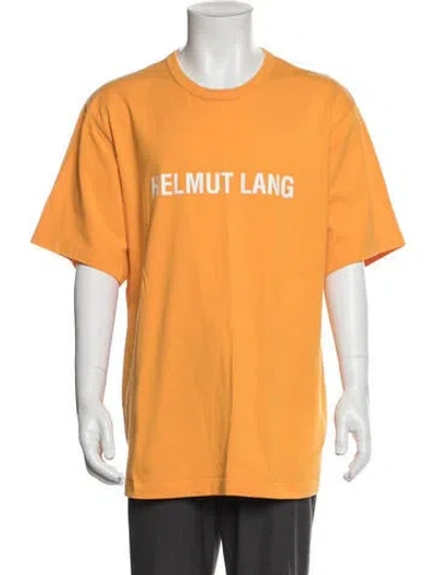 Pre-owned Helmut Lang Graphic Print Crew Neck T-shirt In Yellow