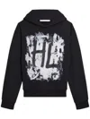 Helmut Lang Black Scribble Hoodie In Black