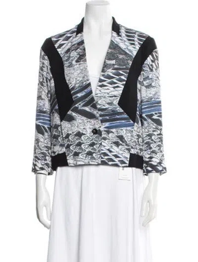 Pre-owned Helmut Lang Graphic Print Jacket W/ Tags In Blue