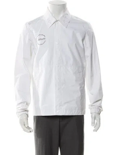Pre-owned Helmut Lang Graphic Print Jacket In White