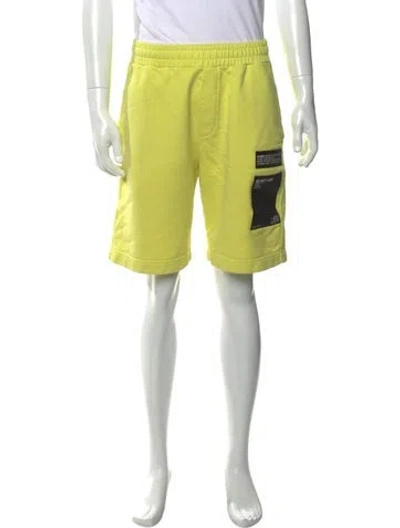 Pre-owned Helmut Lang Graphic Print Jogger Shorts In Green