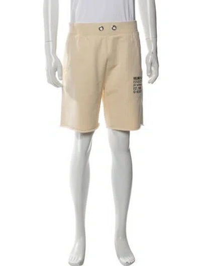 Pre-owned Helmut Lang Graphic Print Jogger Shorts In Neutrals