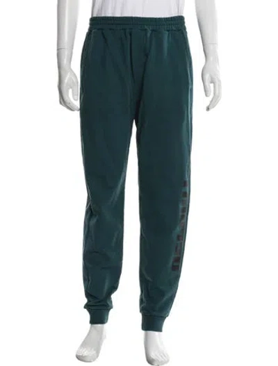 Pre-owned Helmut Lang Graphic Print Joggers In Green