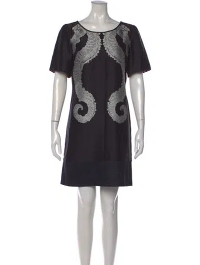 Pre-owned Helmut Lang Graphic Print Mini Dress In Black