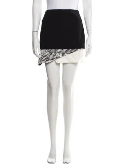 Pre-owned Helmut Lang Graphic Print Mini Skirt In Black