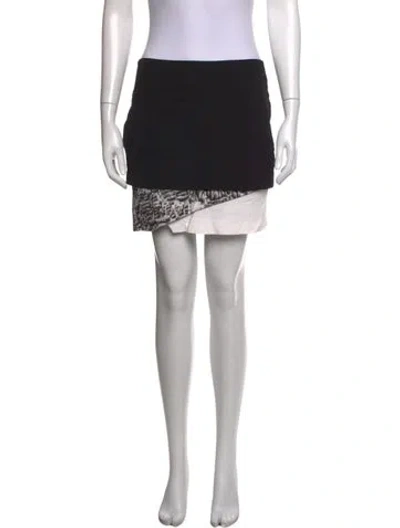 Pre-owned Helmut Lang Graphic Print Mini Skirt In Black