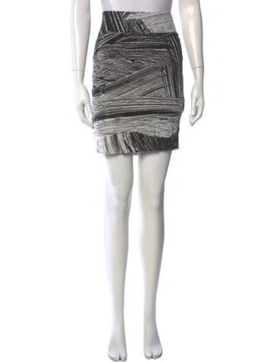 Pre-owned Helmut Lang Graphic Print Mini Skirt In White