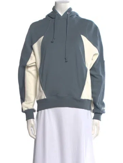 Pre-owned Helmut Lang Graphic Print Mock Neck Sweatshirt In Blue