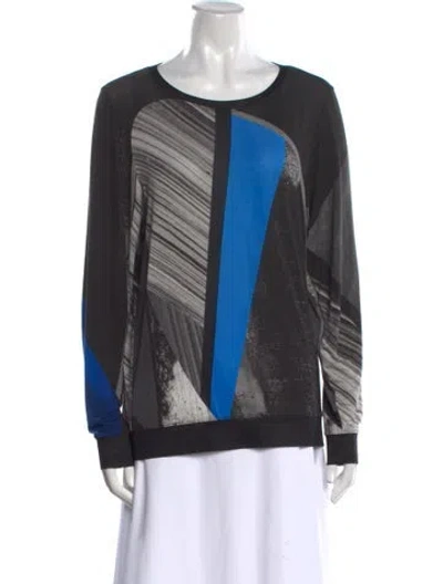 Pre-owned Helmut Lang Graphic Print Scoop Neck Sweatshirt In Multi