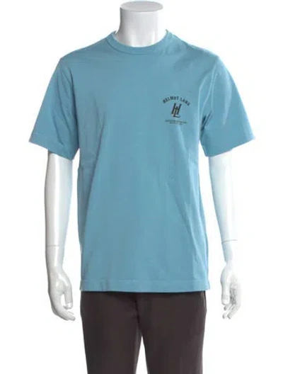 Pre-owned Helmut Lang Graphic Print Short Sleeve Shirt In Blue