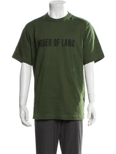 Pre-owned Helmut Lang Graphic Print Short Sleeve Shirt In Green