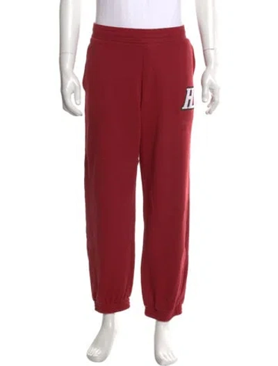 Pre-owned Helmut Lang Graphic Print Sweatpants In Red