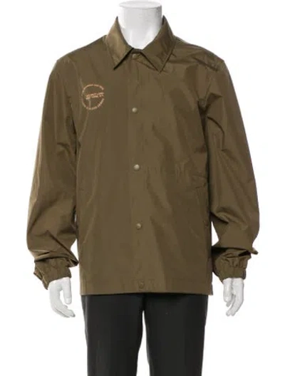 Pre-owned Helmut Lang Graphic Print Windbreaker In Green