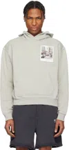 Helmut Lang "postcard" Hoodie In Heather Grey