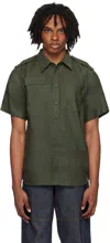 Helmut Lang Gray Epaulet Shirt In Graphite - V2s