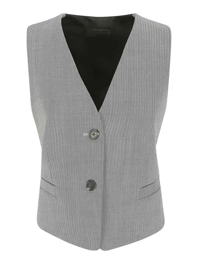 Helmut Lang Gray Vest In Multicolour