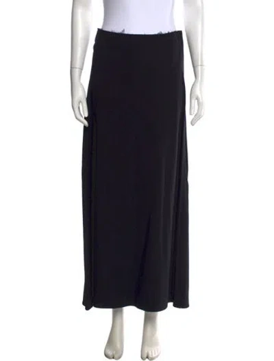 Pre-owned Helmut Lang Grosgrain Trim Long Skirt In Black
