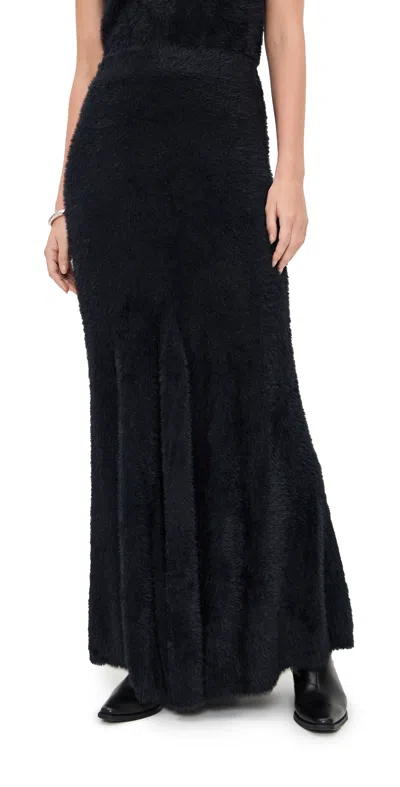 HELMUT LANG GRUNGE EYELASH SKIRT BLACK