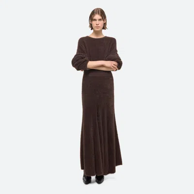 Helmut Lang Grunge Skirt In Espresso