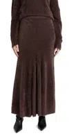 Helmut Lang Grunge Skirt Espresso In Espresso