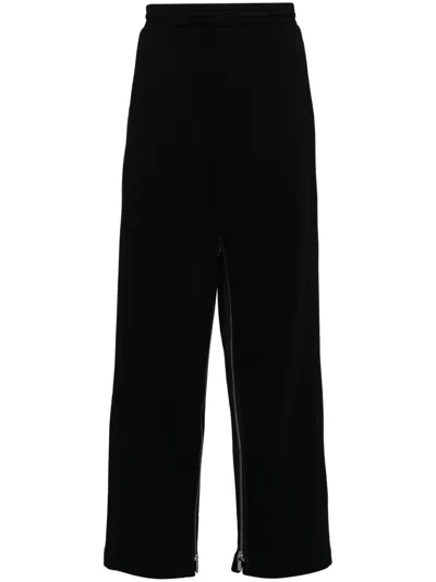 Helmut Lang Gusset Cotton Track Pants In Black