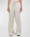Helmut Lang Gusset Wide-leg Pants In Creme