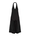 Helmut Lang Pleated Halter Vest Dress In Black