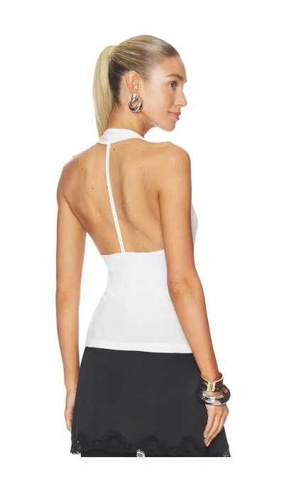 Helmut Lang Halter Strap Tank Top In White