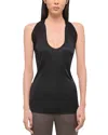 Helmut Lang Liquid Jersey Halter Top In Black