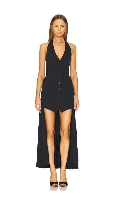 Helmut Lang Halter Vest Dress In Black